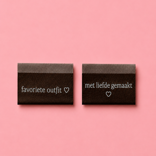 Zijnaadlabel met liefde gemaakt / favoriete outfit donkerbruin