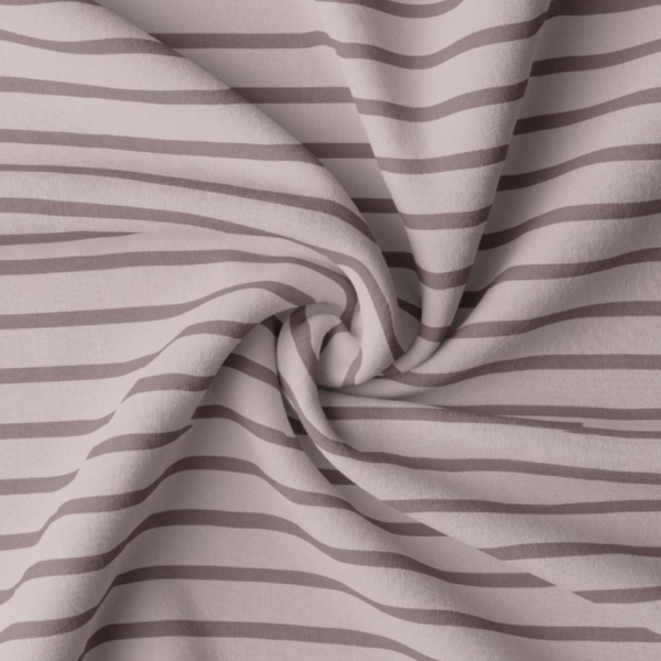 Gestreepte Jersey Soft Taupe