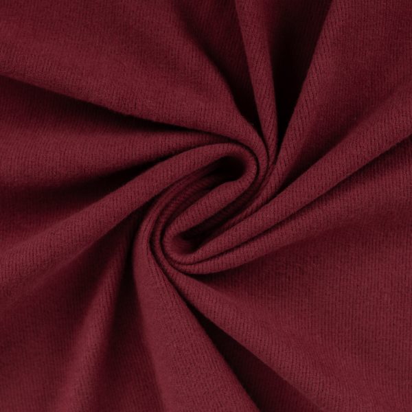 Brushed Rib jersey Bordeaux Rouge