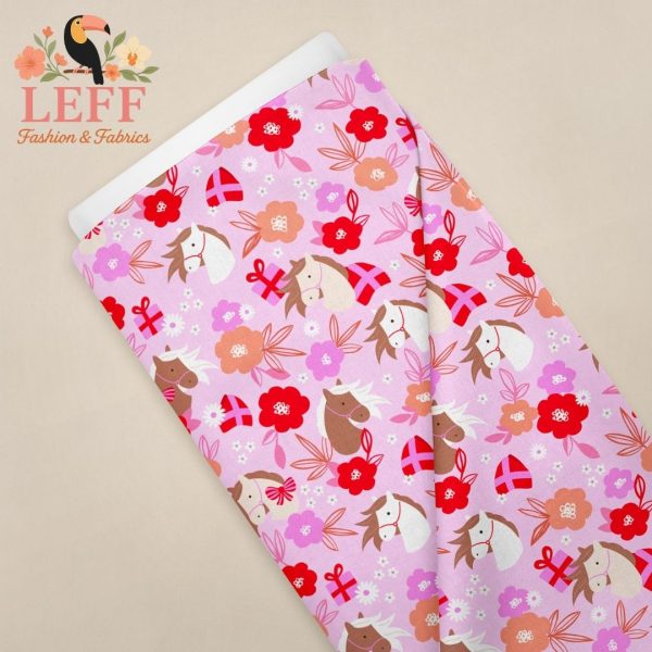 Leff’s Roze Sint Pony’s Frenchterry (pre order levering eind september)