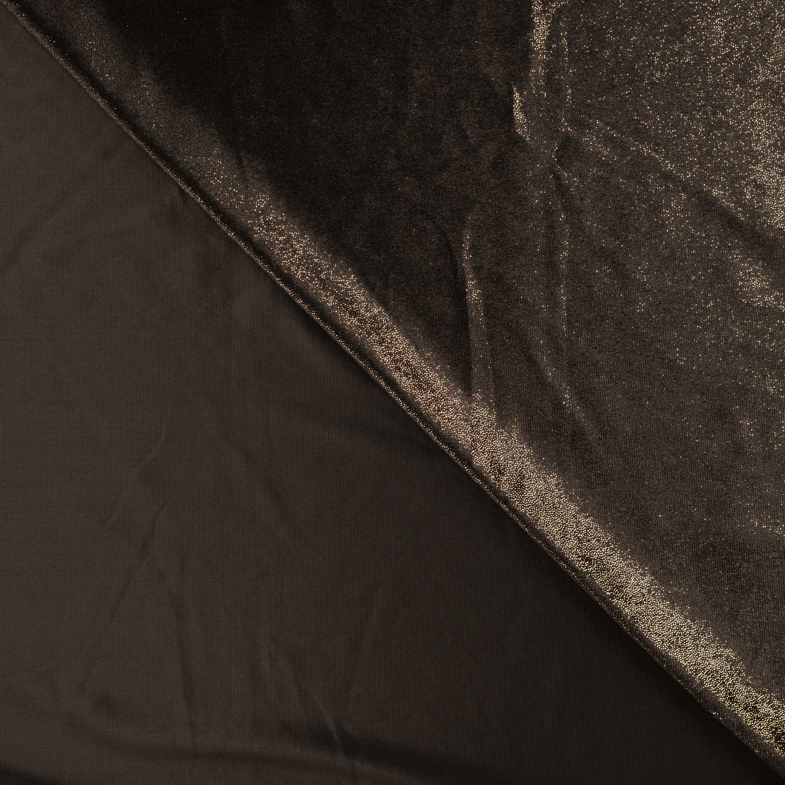Stretch Velours – Black & Gold Foil ✨ Afbeelding 3