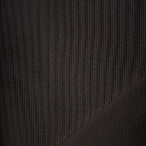 Rib boordstof Black