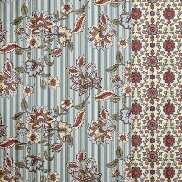 Gewatteerde stof – Double Sided Vintage Flowers 🌿🌸