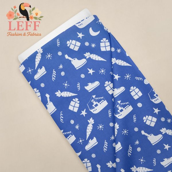 Leff's Frenchterry Sinterklaas Blauw