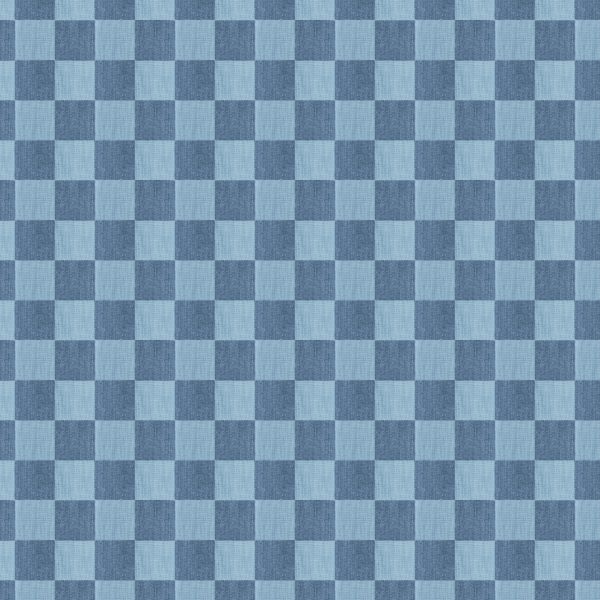 Checkered Denim French Terry