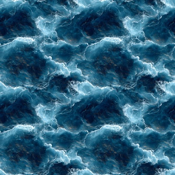 🌊 Brushed French Terry – Wild Ocean